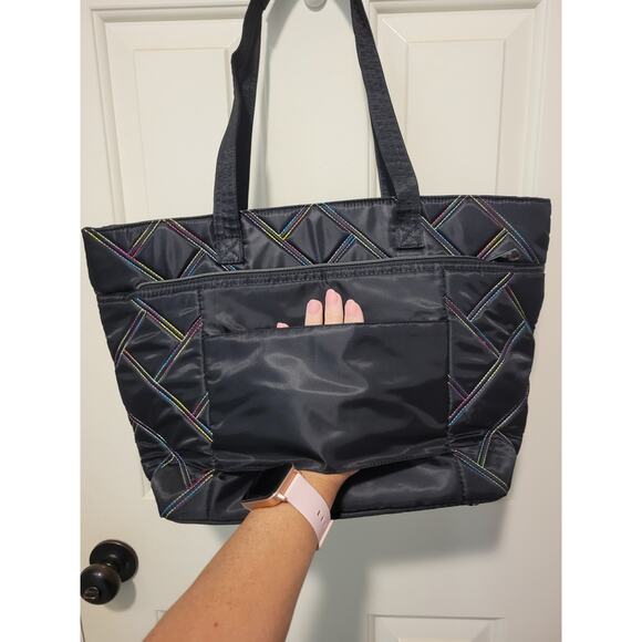 Skyliner Tote Bag - Black Rainbow Stitch - w/ SHIPPING DISCOUNT - Picture 4 of 6